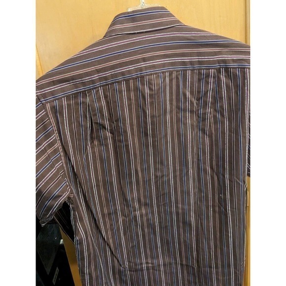 Born Shirt Mens‎ medium brown Button Down 100% Cotton Long Sleeve - Picture 2 of 4